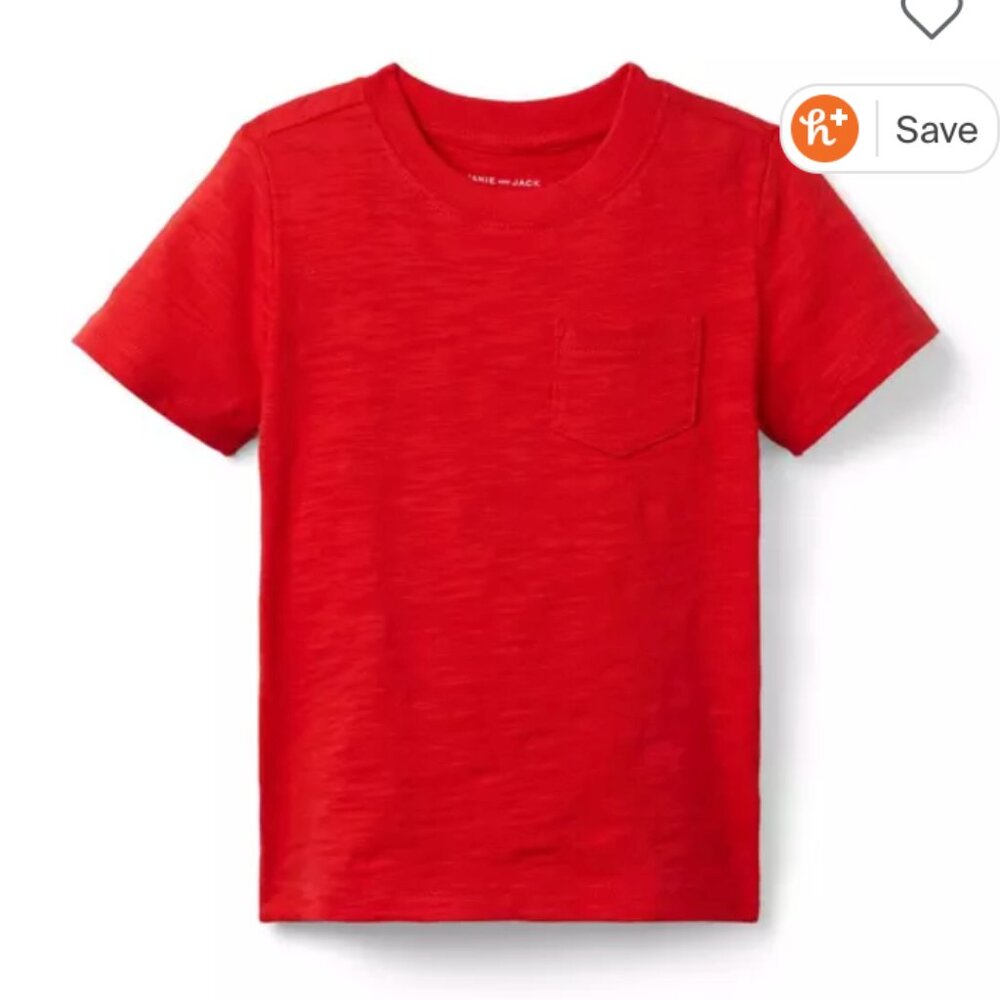 Janie and Jack - The Slub Tee in Moto Red - 18-24m